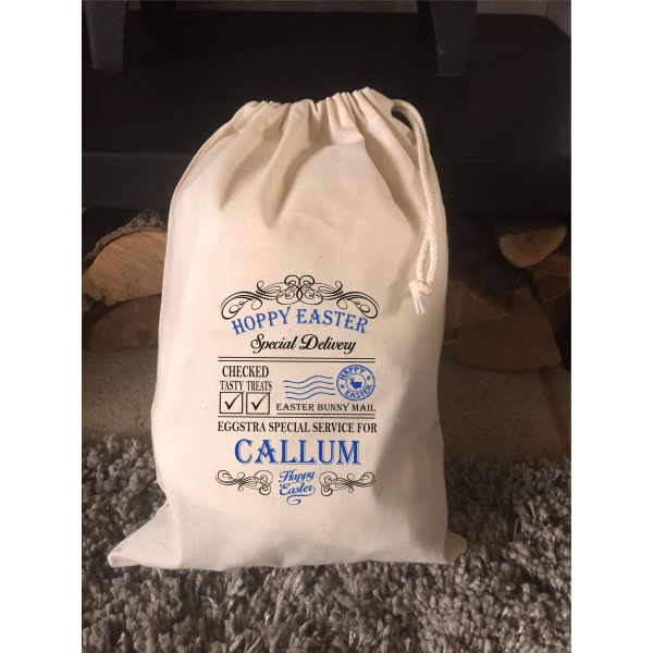 Personalised Hoppy Easter Gift Bag - Callum Design